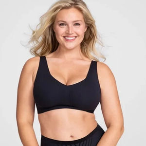 Honeylove Seamless V Neck Bra Black Small Wireless Padded Honey Love